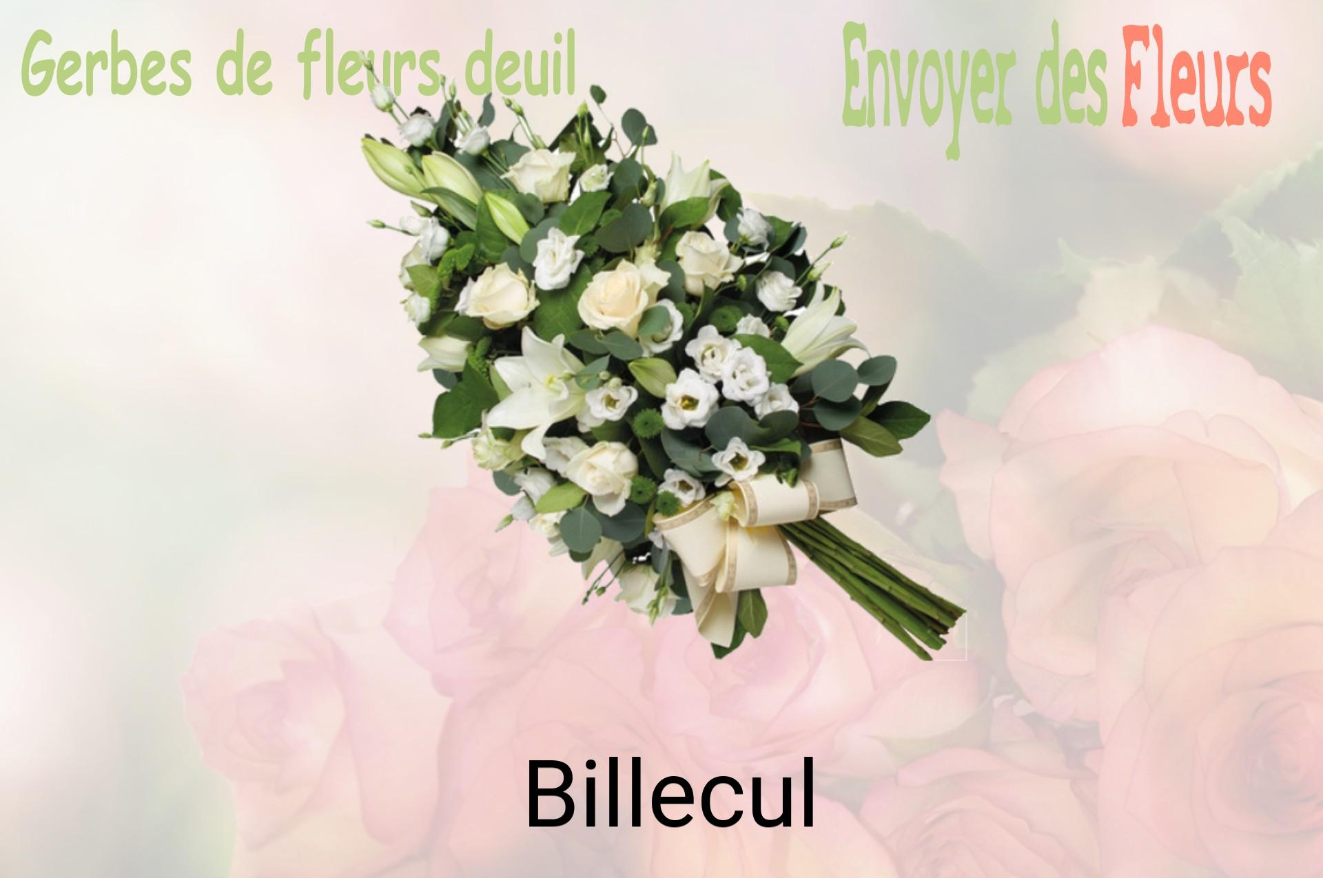 Gerbe de fleurs de deuil livrée à Billecul